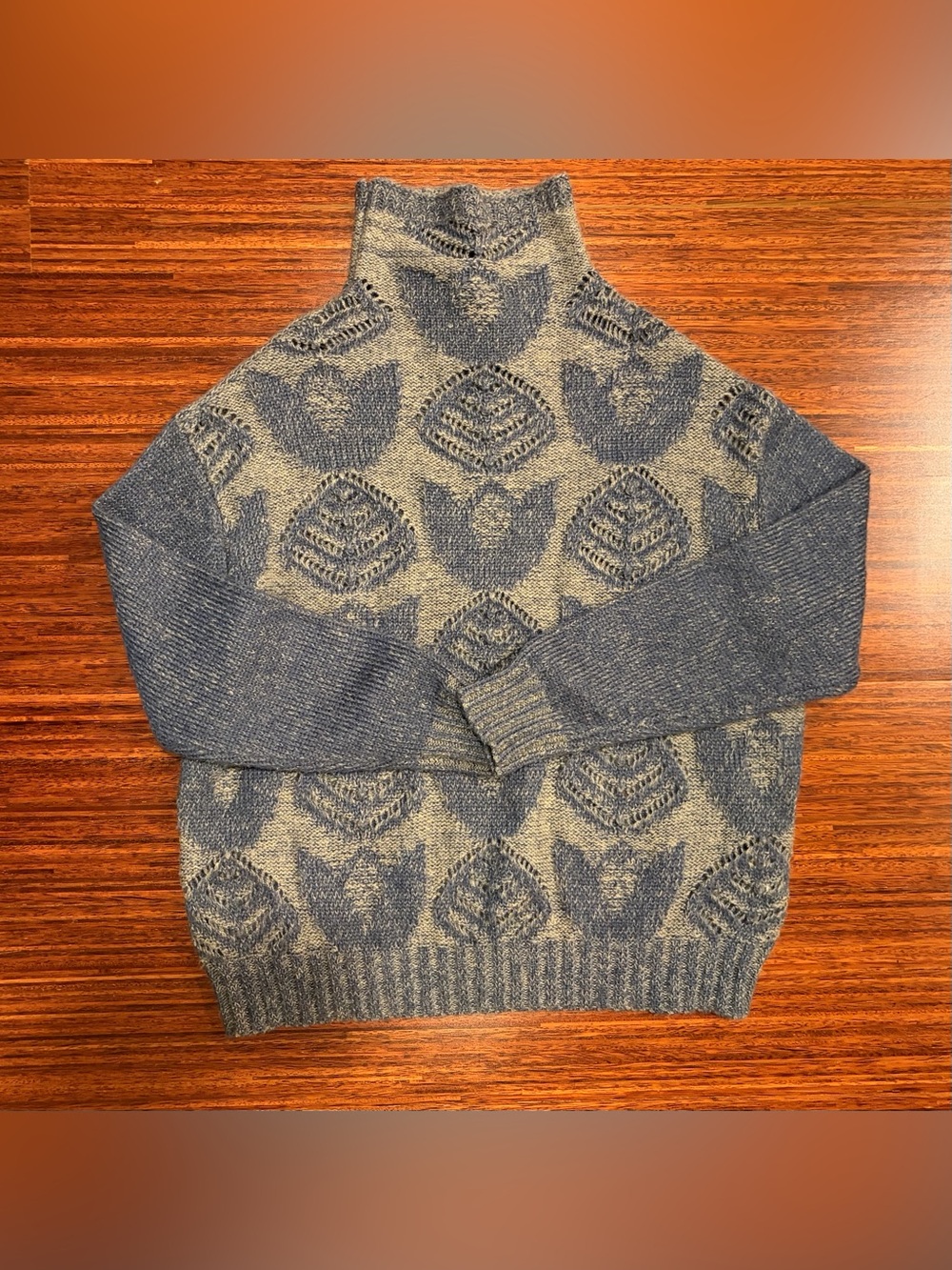 Anthropologie Folk by Hansel from Basel Foliage Mohair Blend Turtleneck Sweater